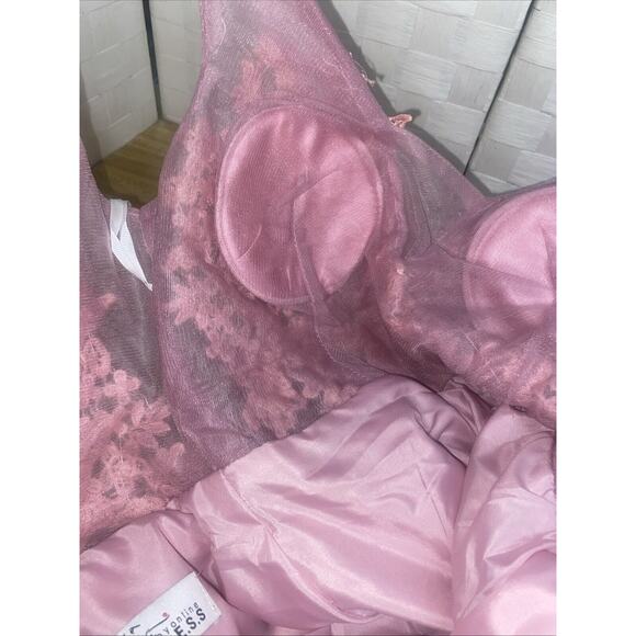 New W/ Tags Babyonline Dress Maxi Long Lilac Sequins V Back Prom Wedding Medium - Picture 11 of 12